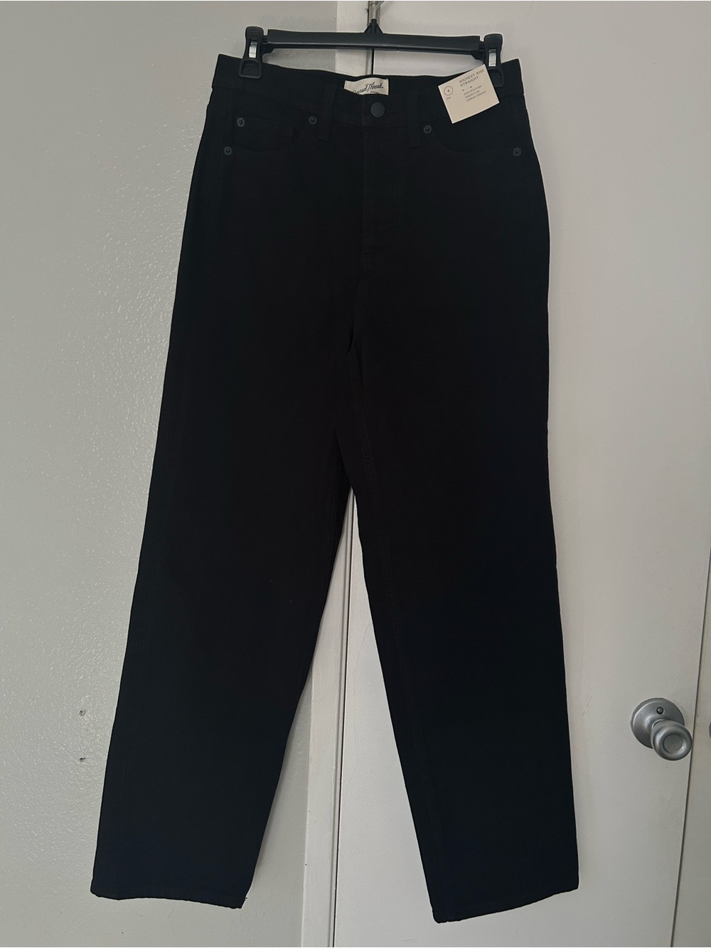 Universal Thread Black Straight-Leg Highest-Rise Jeans
